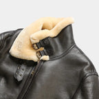 Men's Aviator Jacket With Deep Pile Collar And Zip Front - Colour options