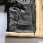 Men's Aviator Jacket With Deep Pile Collar And Zip Front - Colour options