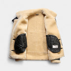 Men's Aviator Jacket With Deep Pile Collar And Zip Front - Colour options