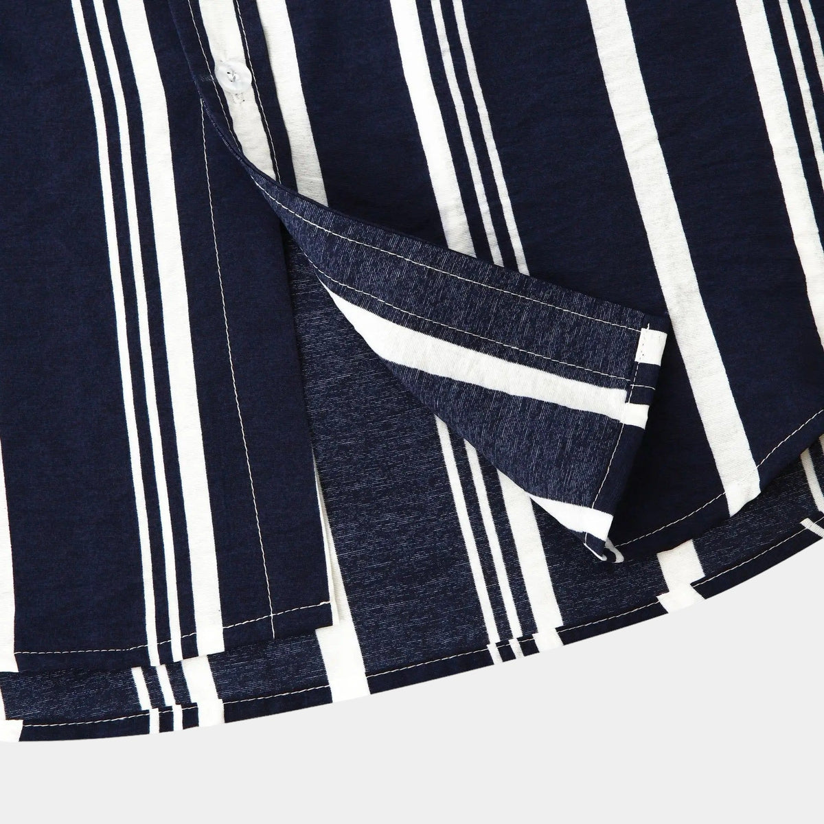 Men's Bold Vertical Stripe Shirt With Short Sleeves - Colour options