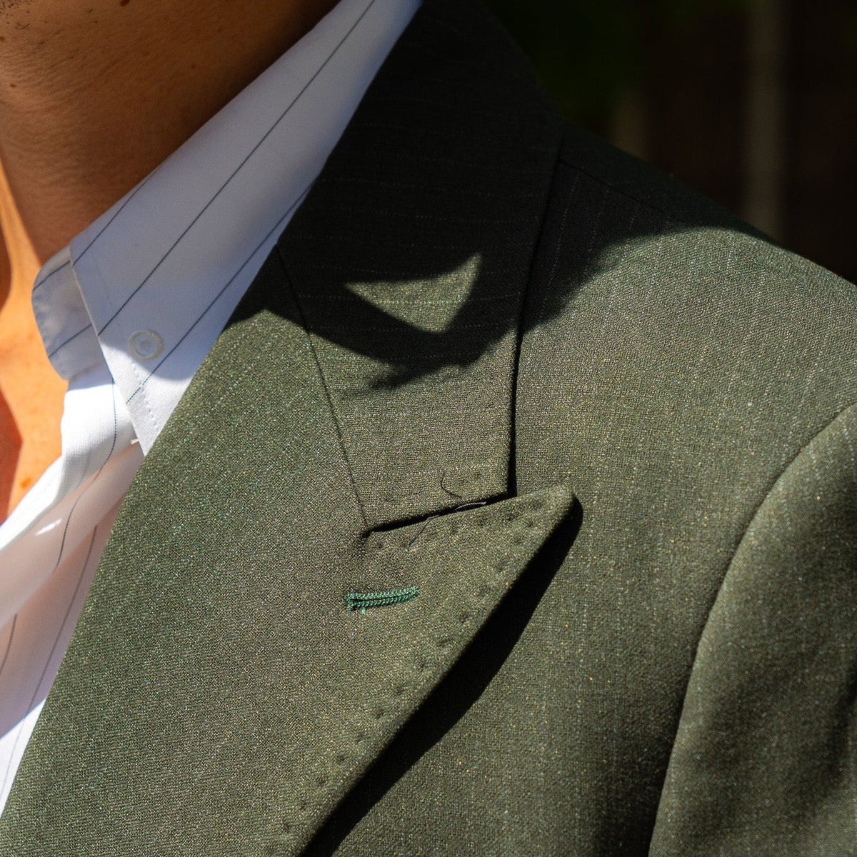Men's Double-Breasted Suit In A Deep Muted Green - Colour options