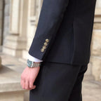 Men's Double-Breasted Suit With Contrast Metal Buttons - Colour options