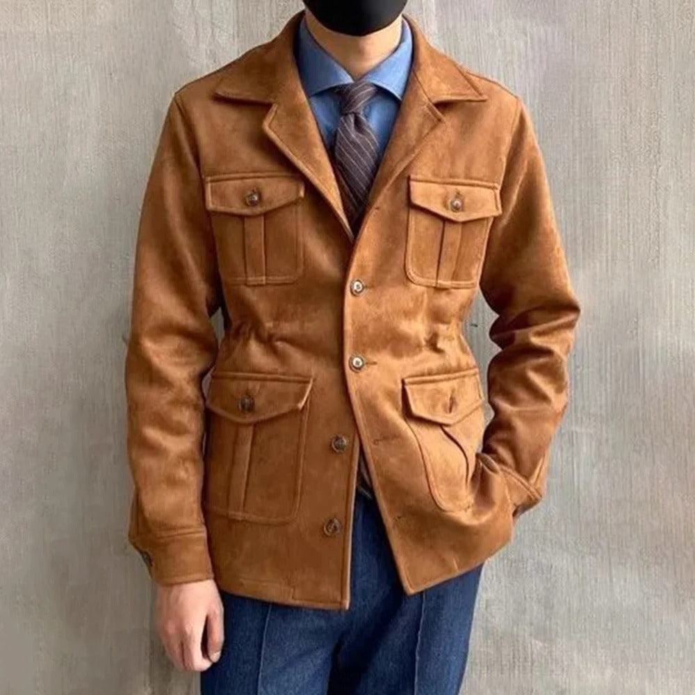 Men's Four-Pocket Field Jacket With Notch Lapels - Colour options