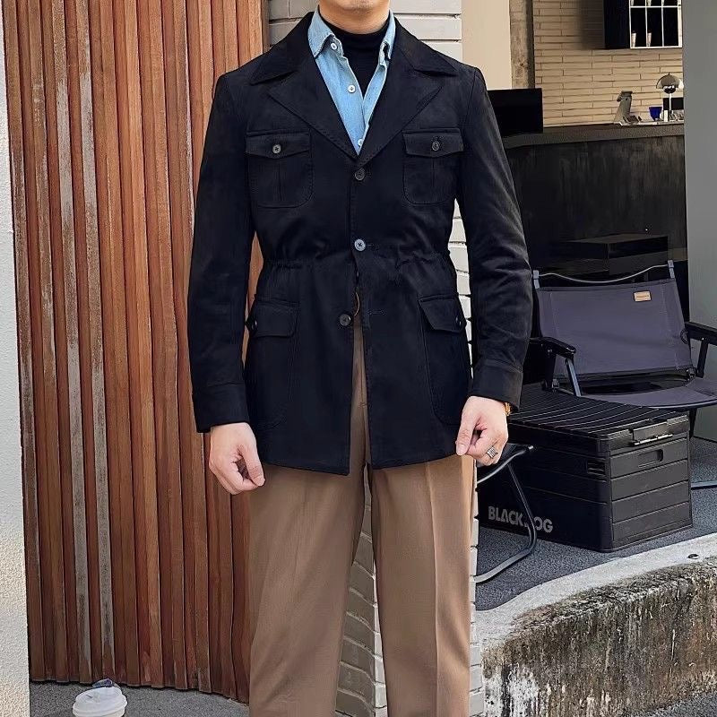 Men's Four-Pocket Field Jacket With Notch Lapels - Colour options