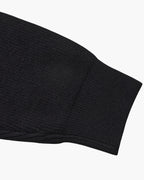 Men's Half-Zip Ribbed Jumper With Stand Collar - Black