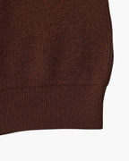Men's Half-Zip Ribbed Jumper With Stand Collar - Burgundy