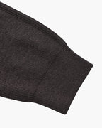Men's Half-Zip Ribbed Jumper With Stand Collar - Dark Grey