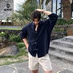 Men's Long-Sleeve Shirt With Point Collar And Plain Front - Colour options