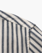 Men's Long-Sleeve Striped Shirt With Chest Pocket - Blue