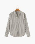 Men's Long-Sleeve Striped Shirt With Chest Pocket - Green