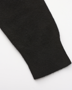 Men's Long-Sleeved Polo Jumper With Three-Button Neck - Black