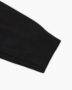 Men's Mock-Neck Jumper With Ribbed Neck And Cuffs - Black