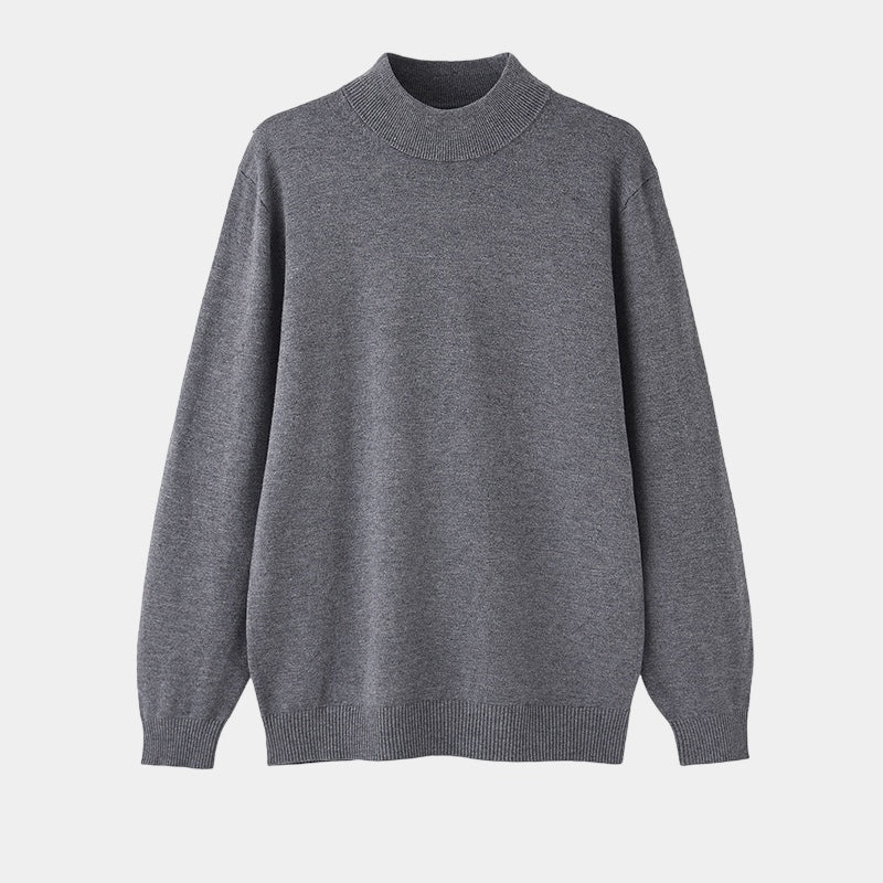 Men's Mock Neck Jumper With Short Ribbed Collar - Colour options