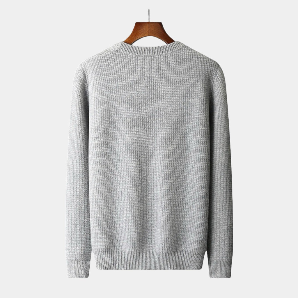 Men's Plain Crew Neck Jumper With Smooth Knit Surface - Colour options