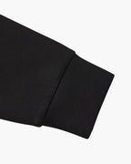 Men's Plain Crew-Neck Sweatshirt With Banded Hem - Black