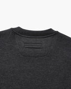 Men's Plain Crew-Neck Sweatshirt With Banded Hem - Grey