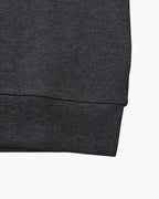 Men's Plain Crew-Neck Sweatshirt With Banded Hem - Grey