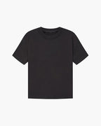 Men's Plain Crew-Neck T-Shirt With Straight Short Sleeves - Black