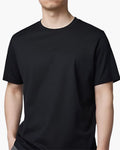 Men's Plain Crew-Neck T-Shirt With Straight Short Sleeves - Black