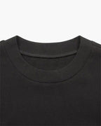 Men's Plain Crew-Neck T-Shirt With Straight Short Sleeves - Black