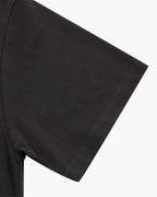 Men's Plain Crew-Neck T-Shirt With Straight Short Sleeves - Black