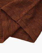 Men's Plain Crew-Neck Top With Fine Ribbed Neckline - Brown