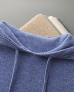 Men's Plain Drawstring Hoodie With Ribbed Cuffs - Colour options