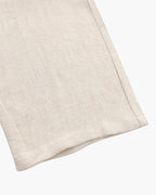 Men's Plain Drawstring Trousers With Gathered Waist - Beige