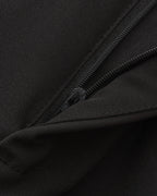 Men's Pleated Trousers With Extended Button Waistband - Black