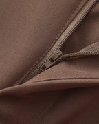 Men's Pleated Trousers With Extended Button Waistband - Brown