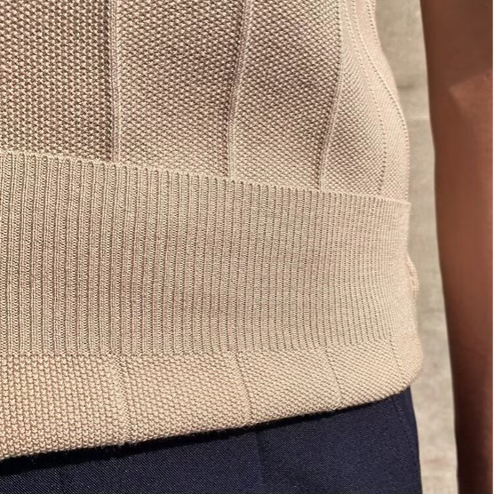 Men's Ribbed Knit T-Shirt With Plain Crew Neckline - Colour options