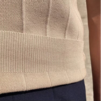 Men's Ribbed Knit T-Shirt With Plain Crew Neckline - Colour options