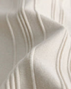 Men's Ribbed Short-Sleeve Polo Shirt With Zip Neck - Beige