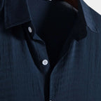 Men's Short-Sleeve Camp Collar Shirt With Plain Front - Colour options