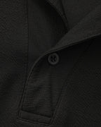 Men's Short-Sleeve Polo And Drawstring Trouser Set - Black