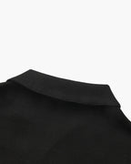 Men's Short-Sleeve Polo And Drawstring Trouser Set - Black