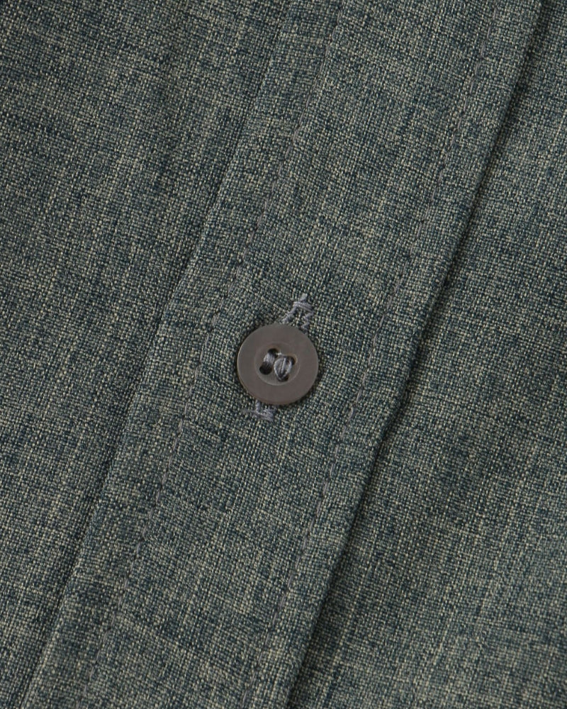 Men's Short-Sleeve Stand-Collar Shirt With Pocket - Grey