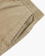 Men's Straight-Leg Trousers With Gathered Belt-Loop Waist - Khaki
