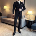 Men's Three-Piece Suit With Matching Waistcoat - Black