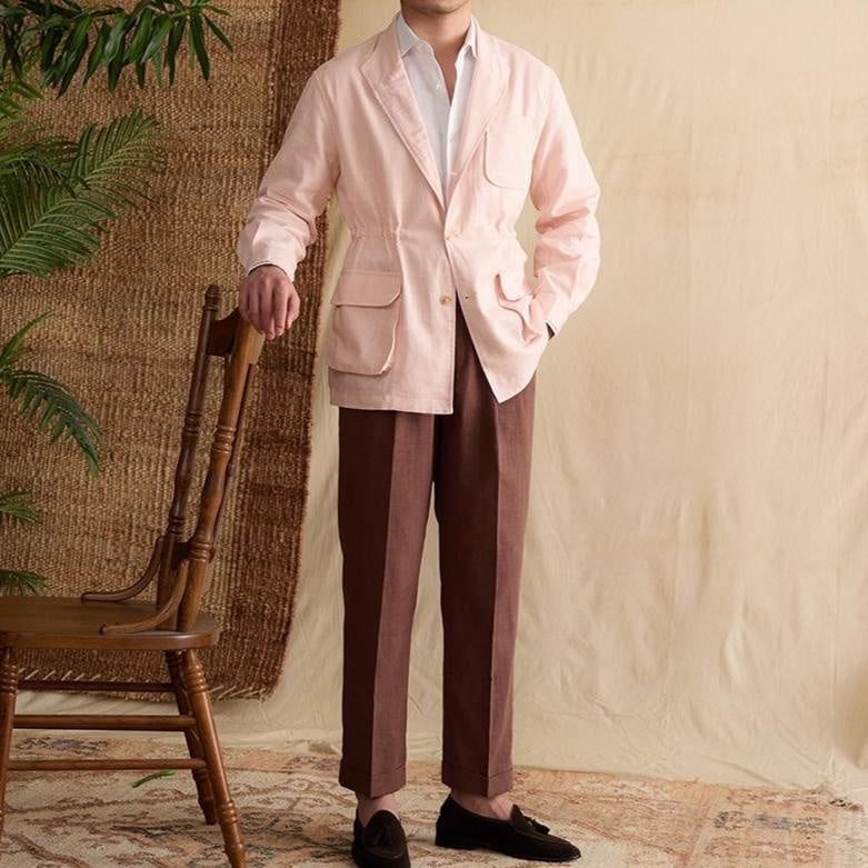 Men's Unstructured Blazer Jacket With Three Patch Pockets - Colour options