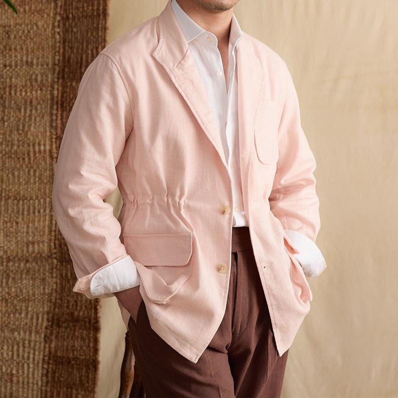 Men's Unstructured Blazer Jacket With Three Patch Pockets - Colour options