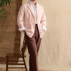 Men's Unstructured Blazer Jacket With Three Patch Pockets - Colour options