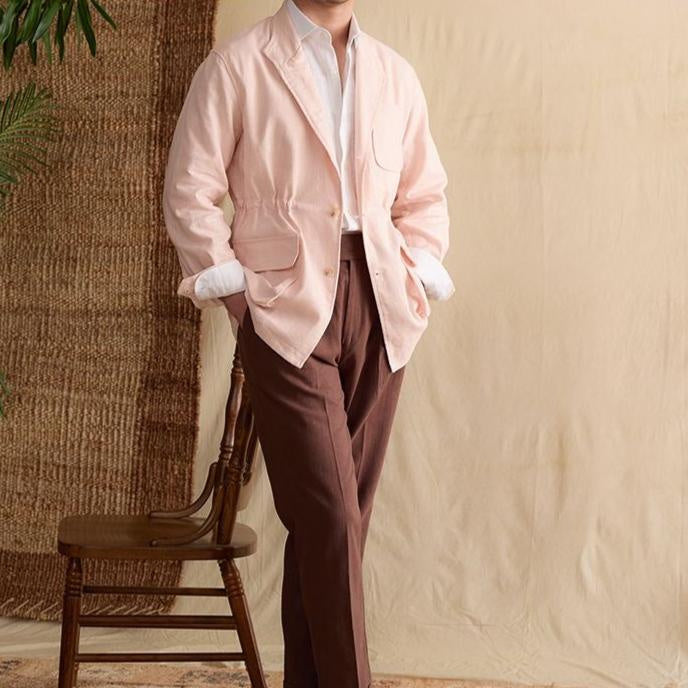 Men's Unstructured Blazer Jacket With Three Patch Pockets - Colour options