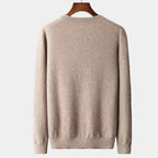 Men's V-Neck Jumper With Ribbed Neckline And Cuffs - Colour options