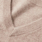 Men's V-Neck Jumper With Ribbed Neckline And Cuffs - Colour options