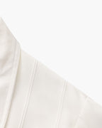 Men's Vertical-Stripe Shirt With Twin Chest Pockets - White