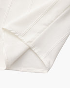 Men's Vertical-Stripe Shirt With Twin Chest Pockets - White