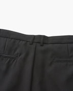 Men's Wide-Leg Pleated Trousers With Button Waistband - Black