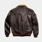 Men's Zip-Front Flight Jacket With Contrast Collar - Colour options