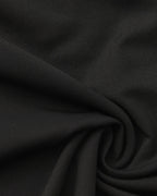 Women's Asymmetric-Neck Long Dress With Flared Hem - Black
